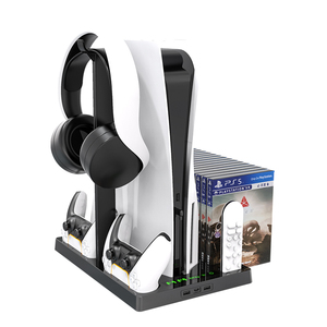 Game Control Cooler Soporte vertical multifuncional para ps5 Gaming Charger Dock Accesorio para <span class=keywords><strong>Play</strong></span> Station <span class=keywords><strong>5</strong></span> - Product Image 1