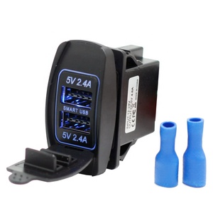 Alta calidad IP65 impermeable <span class=keywords><strong>USB</strong></span> cargador de coche Universal DC 12V 4.2A 4.8A azul LED interruptores basculantes - Product Image 1