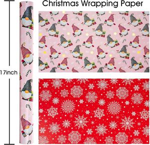 Christmas aluminum gift wrapping paper Pink <b>fairy</b> snowflake star pattern Double sided printing Customizable - Product Image 2