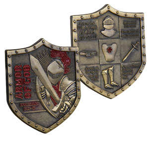 Moneda de Metal Personalizada con la Imagen de Hombre de <span class=keywords><strong>Dios</strong></span>, en Forma de Escudo, con Relieve 3D, Regalo Cristiano para Fiestas, Decoración para el Hogar - Product Image 4