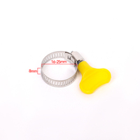 Collier de serrage réglable à vis sans fin, 8 tailles, en acier inoxydable 304, avec vis moletée, pour brassage domestique et plomberie (8-44mm)