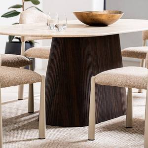 Nuovo Set Tavolo da Pranzo in Pietra Stile Francese Ovale Moderno per Piccoli Appartamenti con Sedie - Product Image 5