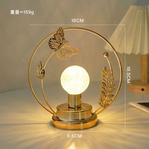 Décoration de bureau moderne de luxe, veilleuse, ornements en métal doré, artisanat artistique avec boule de cristal pour la décoration de la maison, du bureau ou de la table - Product Image 6