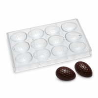 Moule à chocolat en polycarbonate de qualité alimentaire, texture nid d'abeille, moule à chocolat en forme d'œuf, moule de tempérage professionnel