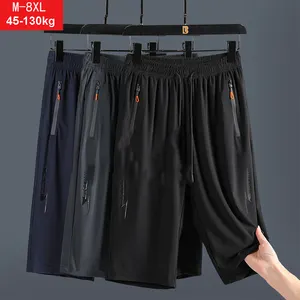 Fabrikant Plus Size Ijs Zijde Cool 7-In Korte Broek Mannen Losse Snelle Droge Sport Casual Shorts Elastische Aanpasbare Shorts