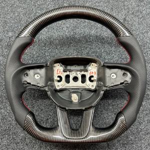 Accessoires de voiture adaptés <span class=keywords><strong>à</strong></span> la Dodge <span class=keywords><strong>Challenger</strong></span> Charger, cuir véritable perforé, fibre de carbone forgée, volant - Product Image 5