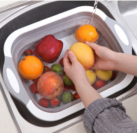 Accessoires de cuisine blocs à découper pliables planche à découper en plastique bassin de rangement
