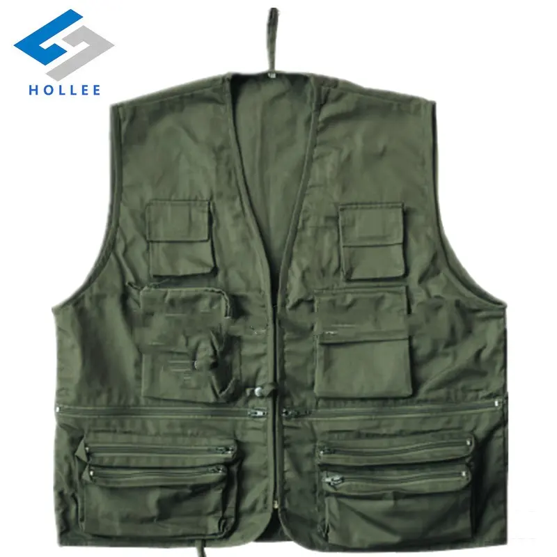 Three-dimensional pocket vest custom printed LOGO outdoor fishing suit director vest