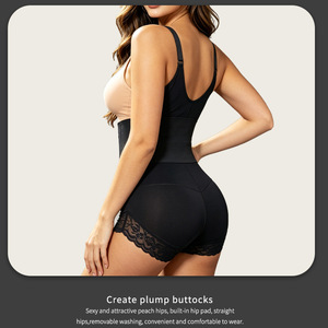 Body gainant sans couture pour femme avec entrejambe ouvert, effet ventre plat, compression, corset amincissant et rehausseur <span class=keywords><strong>de</strong></span> fesses, sculpteur corporel complet - Product Image 3