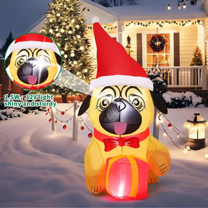 COMIN 5 FT de hauteur gonflables de Noël en plein air Halloween décoration gonflable bouledogue - Product Image 2
