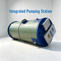Estación de Bombeo Prefabricada Integrada de FRP, Capacidad de 10m³/h, Sistema de Bomba Doble, Resistente a la Corrosión, Alternativa a la Sumidera de Concreto