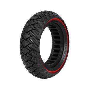 Pneu solide Ulip 10x3 255x80 80/65-6 avec jante rouge pour trottinettes électriques de 10 pouces, caoutchouc durable tout-terrain - Product Image 4