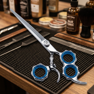 Stainless Steel Sharp Mirror Finish Three Ring Handle Scissor - Product Image 3