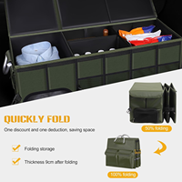 Organisateur de coffre de voiture multifonction Oxford Premium avec logo personnalisé, pliable et rétractable, avec poche de rangement pour chaussures