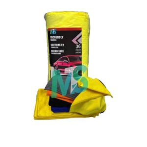 Lot de 36 chiffons microfibres à poils longs et courts, 80% polyester 20% polyamide, pour le nettoyage et le polissage automobile - Product Image 1