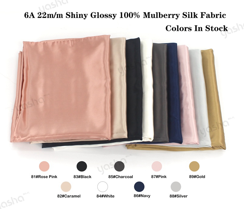 Colore spot del tessuto di seta lucido 19/22mm