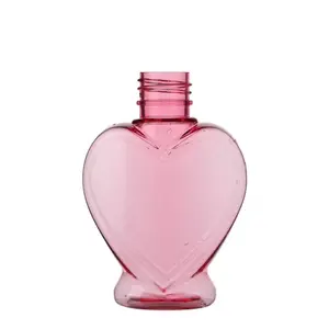 Botella de tinta en forma de corazón, envase de perfume de plástico de 80ml, fabricante/venta al por mayor