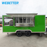 WEBETTER Hotdog BBQ Food Trailer Concession Trailer Outdoor Hot Dog Cart Four à pizza entièrement équipé Food Truck à vendre