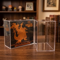 Boîte de présentation en acrylique transparente pour booster ETB avec couvercle magnétique, résistante aux UV, anti-poussière, sans acide pour TCG - Échantillon gratuit