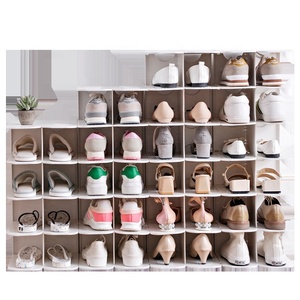 Organizzatore <span class=keywords><strong>per</strong></span> Scarpe Pieghevole a 6 Ripiani, Design Semplice e Regolabile, in Plastica Bianca <span class=keywords><strong>per</strong></span> Esterni - Product Image 4