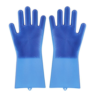 Gants de nettoyage réutilisables en silicone à doigts complets pour la cuisine et la maison, pour la vaisselle et le nettoyage des pinceaux de maquillage - Product Image 2