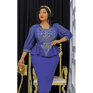 Robes africaines élégantes pour femmes, vêtements de bureau tendance <span class=keywords><strong>2022</strong></span> - Product Image 2