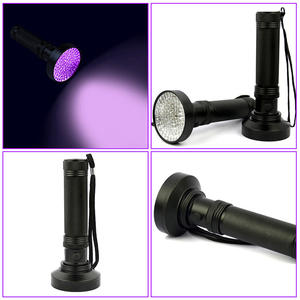 Logo OEM personalizzato <span class=keywords><strong>100led</strong></span> <span class=keywords><strong>UV</strong></span> 395nm luce <span class=keywords><strong>100LED</strong></span> LW torcia a raggi ultravioletti torcia torcia rilevatore di sicurezza della lampada (6xAA) - Product Image 6