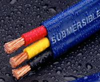 Kabel Pompa Submersible Flat 300V 500V Fleksibel Konduktor Tembaga Isolasi dan Selubung Karet 4x4mm2 4x16mm2