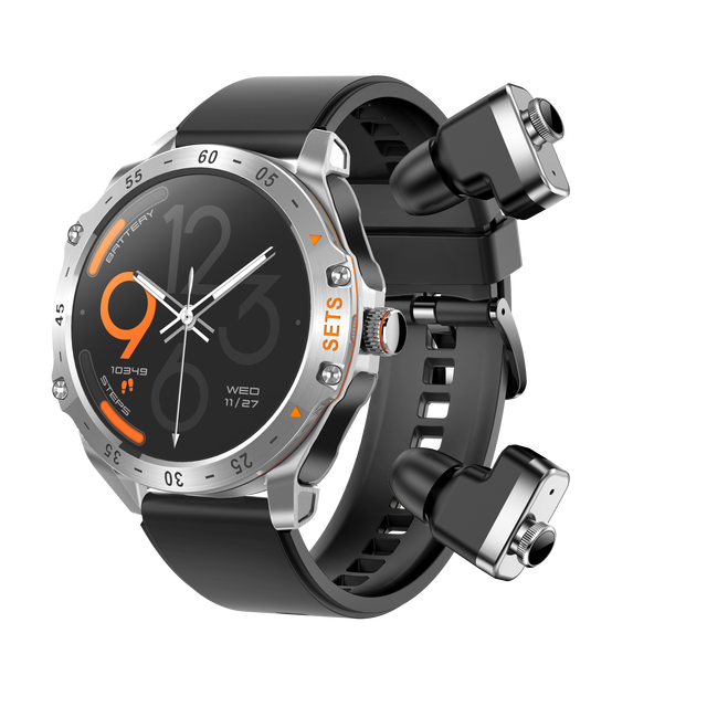 2026 T95 Health Monitoring 2 in 1 Smart Watch with TWS Earbuds Waterproof Relojes Headphones Smartwatch for Men