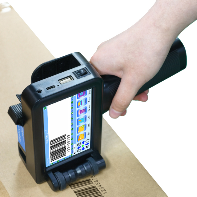 Customized Factory TIJ Easy Operation 12.7mm Carton Coding Variable Data Barcode Handheld Inkjet Printer