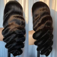 Pelucas de Cabello Humano Virgen Vietnamita con Ondas Naturales, Pelucas Frontales de Encaje HD sin Pegamento al por Mayor para Mujeres Negras