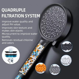 Soffione <span class=keywords><strong>Doccia</strong></span> Cromato con Filtro, 6 Impostazioni di Getto, <span class=keywords><strong>Doccia</strong></span> a Mano ad Alta Pressione, Quadrupla Filtrazione, Ugello in Silicone Anti-Intasamento, Moderno - Product Image 3