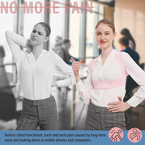Corrector de postura para hombres y mujeres, soporte ajustable para la parte superior del <span class=keywords><strong>cuello</strong></span> y el hombro, para aliviar el <span class=keywords><strong>dolor</strong></span> de clavícula - Product Image 4