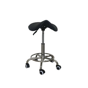 Chaise d'hôpital Kang Zhi Xing en acier inoxydable, réglable en hauteur, noire, avec roulettes, pour usage médical - Product Image 2