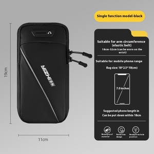 Sac de bras de sport multifonctionnel unisexe personnalisé, étanche, housse de téléphone portable, doublure en PU, sac de poignet tendance, rangement - Product Image 2