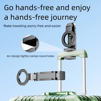 Support de téléphone portable pliable magnétique Rotation à 360 degrés Support de téléphone de voyage réglable avec visualisation multi-angles pour une utilisation au bureau
