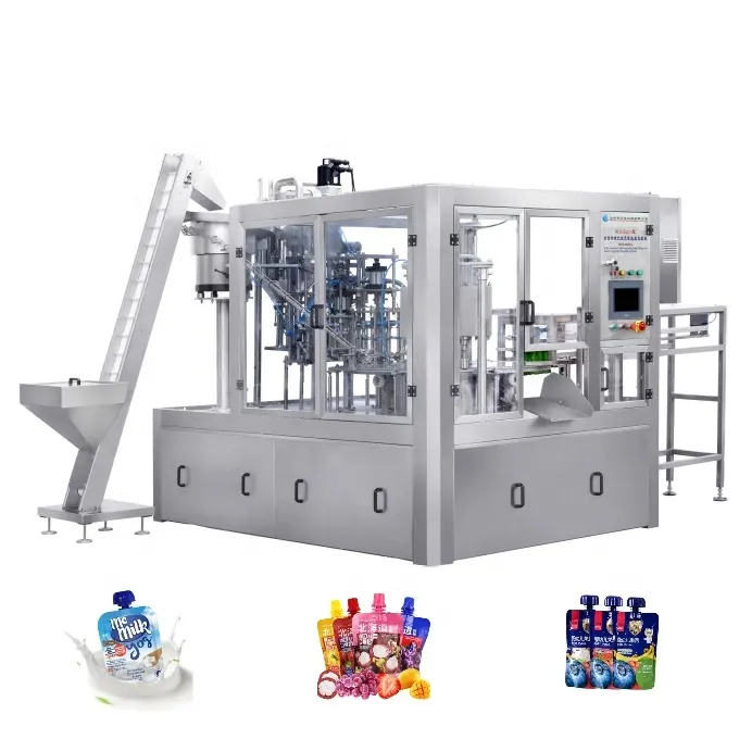 Stand Up Pouch Filling Machine For Jelly Honey Water Puree Sauce Liquid Filling Machine