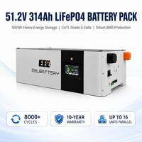 EEL Nouvelle Batterie V6 Pro Max 16KWH 16S 51.2V avec Disjoncteur et Fusible Intégrés, Cellule LiFePO4 CATL 314AH + BMS JK-V19 200A