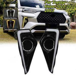 2 ชิ้น LED ไฟวิ่งกลางวันไฟสัญญาณไฟตัดหมอก DRL สำหรับโตโยต้า เวลอซ 2021 <span class=keywords><strong>2022</strong></span> 2023 อุปกรณ์เสริมในรถยนต์ - Product Image 1