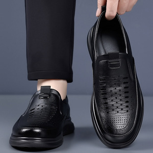 รองเท้าหนังลำลองแบบสวม ระบายอากาศได้ดี พื้นนุ่ม เหมาะสำหรับผู้ใหญ่ สไตล์รองเท้าเดินเล่นสำหรับฤดูร้อน - Product Image 4