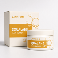 Beurre capillaire soyeux et lisse à texture riche en squalane, nourrissant en profondeur, non collant, facile à coiffer, pour usage quotidien, en gros, avec étiquette personnalisée