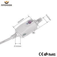 Prises électriques multi-usages RIFENG 10A étanches IP54 avec protection contre les surtensions et les fuites pour chauffe-eau