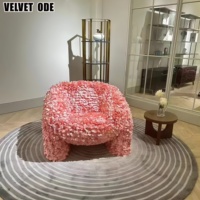 Canapé Lounge Simple Moooi Petal Chair - Canapé Design Texturé en Forme de Pétale, Confortable et Stylé, pour les Espaces de Salon