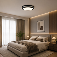 Plafonnier rond moderne bicolore pour salon, chambre et salle à manger