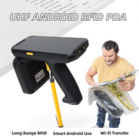 Lecteur portable UHF (Ultra Haute Fréquence) PDA Android, portée de lecture 20m, ImpinJ ABS, 4G WiFi, lecteur/enregistreur RFID, protocole ISO 18000-6C