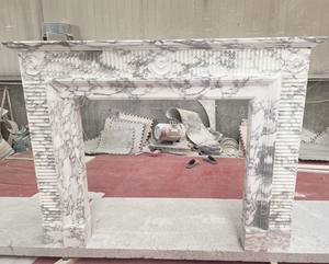 Personalizado natural branco mármore lareira surround moderno interior decorativo Mantel - Product Image 4