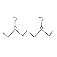 2 Pièces Collier de rôtissoire rond en acier inoxydable de 22 mm pour agneau et porc