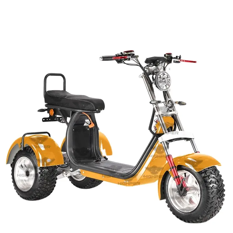 2000w 3000w Scooter électrique à 3 roues Tricycle électrique pour passagers Scooter à trois roues