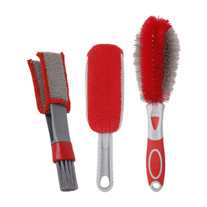 Ensemble de brosses de lavage de voiture, brosse à roues à poils doux, nettoyeur de grille d'aération, outils de nettoyage de voiture multifonctionnels - Product Image 5