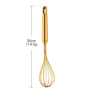 factory OEM new creative stainless steel gold egg beater high quality Luxury custom egg mixer Mixing tool kitchen accessories